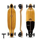 Longboard Skateboard, 100mm Wheels, Bamboo Deck with Maple Core, 40