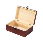 Useekoo Wooden Storage Box with Hinged Lid Front Clasp 9'' x 5.8'' x 3.5''