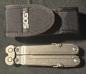 SOG POWER LOCK MULTITOOL WITH LEATHER BELT SHEATH- New Never Used