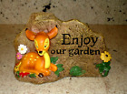 Disney Bambi Garden Rock Statue Enjoy our Garden Nice condition FREE Shipping