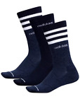 adidas Men's 3-Pack 3-Stripe Crew Socks Size: 6-12 Dark Blue/White 3-Pairs