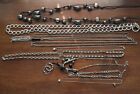 Lot of Vintage To Now Jewelry Necklace Earrings Silver Tone Black Pendant Bead