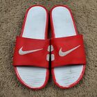Nike Benassi Solarsoft Slides Sandals Red White Slip 576427-600 Men's 13