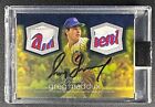 GREG MADDUX 2018 TOPPS DYNASTY DUAL GAME USED TAG PATCH AUTO AUTOGRAPH CUBS 1/1