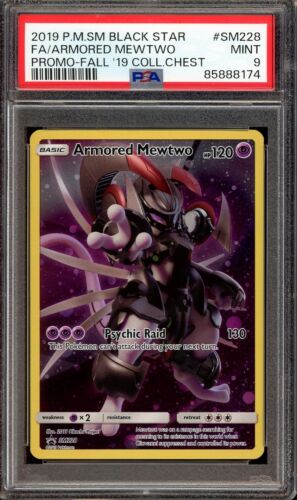PSA 9 MINT Armored Mewtwo 2019 Collectors Chest Promo SM228 Pokemon Card