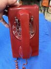 New ListingVintage 70s Western Electric Wall Mounted Rotary Phone Cherry Red Untested 228A