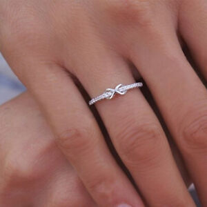 Gorgeous Women Romantic Heart Jewelry 925 Silver,Gold Wedding Rings Gift Sz 5-11