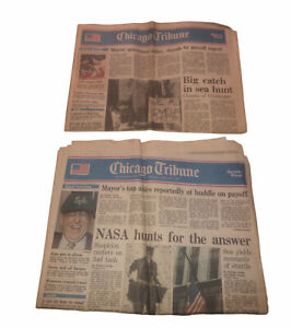 Chicago Tribune 1986 Vintage Newspapers Set Of 2 “Nasa Hunts For The Answer”