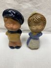 Vintage Boy And Girl Kissing Salt And Pepper Shakers