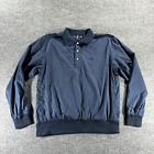 Ralph Lauren Mens Windbreaker Medium Blue Polo Sport Henley Jacket Pullover