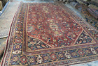 ANTIQUE HAND KNOTTED WOOL MAHALS SULTANSABAD ORIENTAL ALLOVER RUG 9'2 x 14'