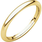 2mm 14K Solid Yellow Gold Plain Dome Half Round Comfort Fit Wedding Band Ring