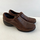 MERRELL Spire Stretch Slip on Loafers Womens Size 9.5 Brown Leather Clogs