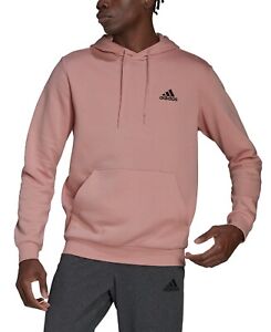 Adidas Mens Big and Tall Pullover Fleece Hoodie Sweatshirt Mauve Medium