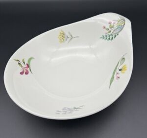 Hall China Hallcraft by Eva Zeisel Floral Bouquet Lugged Soup Bowl 9” VTG 1950’s