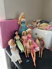 Vintage 80-90s Barbie Doll Lot with Pink Case