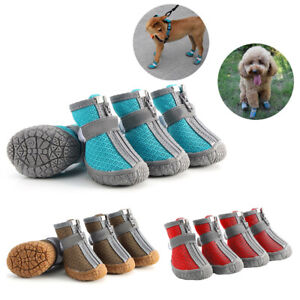 4X Dog Shoes Paw Protection Dog Boots Reflective Shoes for Small Dog S M L XL XS