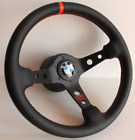 Steering Wheel Fits For BMW Deep Dish Leather Racing E24 E28 E30 E32 E32 86-92