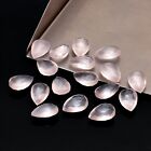 AAA+ Natural Rose Quartz Loose Gemstone 8x12mm Pear Briolette ~ Faceted Beads