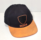 Adidas NBA Brooklyn Nets Fitted Cap Hat - Orange and Black