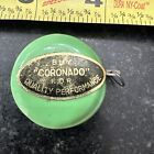 Vintage Celluloid Advertising Tape Measure -green- Coronado Quality Performance