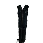 Jacklyn Designs Beaded Black Long Silk Cardigan X-large Vintage