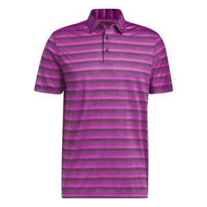NWT ADIDAS HR8011 Mens Polo Two Color Golf SS Sports Fuchsia/Black Top shirt $70