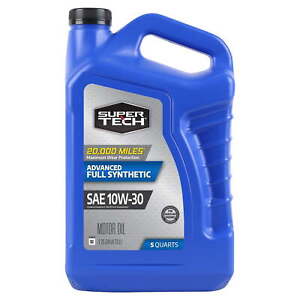 Super Tech Advanced Full Synthetic Motor Oil SAE 10W-30, 5 Quarts Synthetic Oil