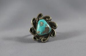 Old Pawn Navajo Turquoise Ring  Size 10 1/2