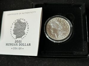 2021-D Morgan Silver Dollar with OGP Box - 21XG - Denver