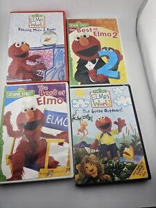 Lot of 4 DVD Elmo Sesame Street DVD