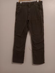 Carhartt Pants Men's Size 32x32 Green Relaxed Fit Double Knee Workwear Carpenter