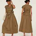 Tory Burch Brown Wrap Poplin Midi Dress Size 2