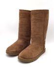 UGG Women's Brown Round Toe Mid-Calf Snow Boots - Size 8