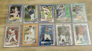 (10 LOT) 2020-21 Bowman Chrome 1st Refractor Numbered Color Wave SILVA MACE LILE