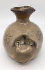Vintage Studio Art Pottery Mini Face Vase Glazed 3.75” Tall