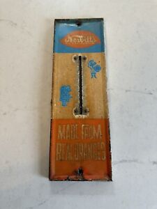 Vintage Nesbitts Orange Soda Thermometer Advertising Sign 1940s Great Patina
