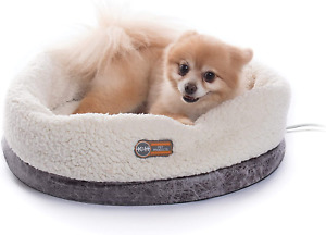 Heated Thermo-Snuggle Cup Bomber Indoor Heated Cat Bed, Heated Pet Bed for Indoo