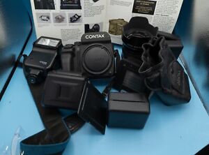 New ListingCONTAX 645 Medium Format film Camera 80mm Lens 2 Backs FlashMORE