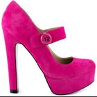 Paris Hilton Women’s Mia Fuschia Suede Platform Pumps Heels Shoes Size 7.5M