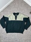Filson Henley Guide Sweater Shooting Wool Green Style 711 Button USA Mens XL