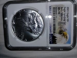 Silver Eagle 2021 MS70  Type 2  Ngc Early Releases