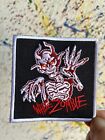 White Zombie iron on Patch Devil Skeleton Red Lettering On Black