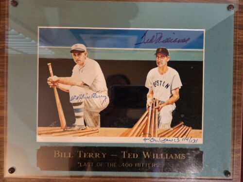 Ted Williams/Bill Terry: Last of .400 Hitters Signed w/Beckett COA. Ron Lewis.