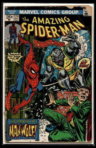 1973 Amazing Spider-Man #124 1st Man-Wolf Marvel Comic