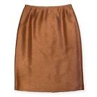 Vintage Evan Picone Womens 6 Skirt Pencil Straight Copper Lined Zip Hook Closure
