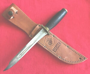WW2 THEATER KNIFE FROM SWORD - BLADE WELDED TO GUARD - UPDATED SHEATH