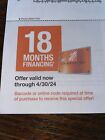 New ListingHome Depot Coupon 18 Months Financing $499 Store & Online Exp 4/30/24