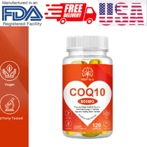 CoQ-10 600mg 120 Capsules Coq10 Co Q10 Coenzyme Heart Support
