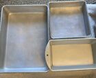 Mirro Vintage Baking Pans Set Of 3- Loaf, 8x8x2, 12-3/4x9-1/2x 2-5/8” GUC